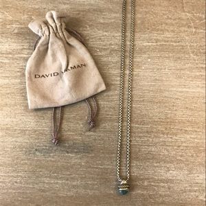David Yurman necklace with blue topaz